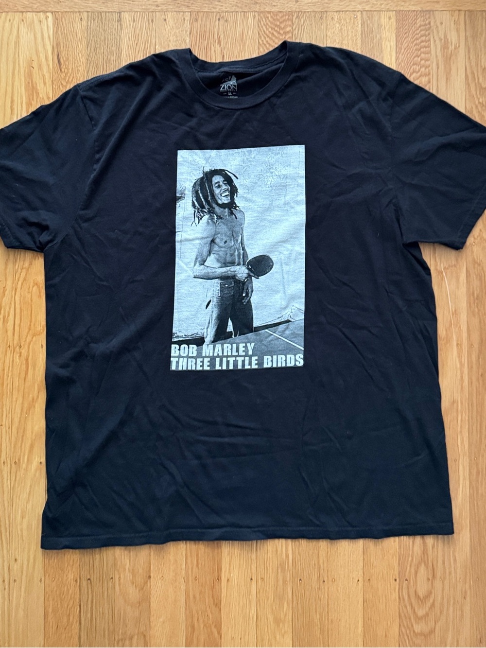 Bob Marley Three Little Birds Graphic Tee - Black